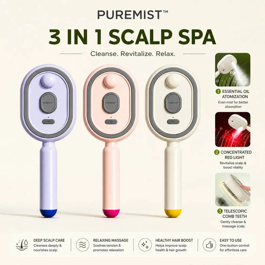 3 In 1 Scalp Spa Rechargeable Hair Spray Comb (Pack of 1) - GrabaDeal